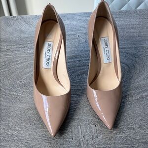 Jimmy Choo Blush Patent Leather Heels barely worn